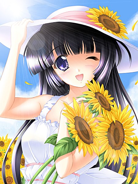 girl flowers
