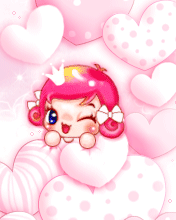 pink cutie with hearts