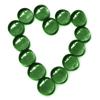 green peble heart