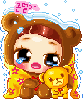 cute kawaii teddy bear girl