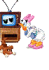 Disney - Daisy Duck Pointing At TV