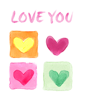 cute kawaii i love you heart boxes
