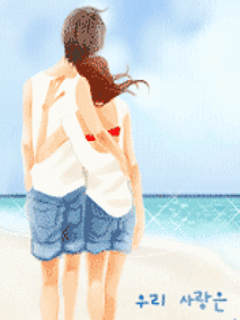 cute kawaii fashion lovers walking on the send