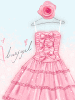 cute kawaii lovely girl pink dress