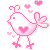 cute pink bird