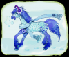 blue snow horse