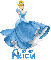 Cinderella in Light  Blue Dress with Name