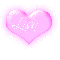 Lisa in a pink blinking heart 
