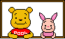 cute kawaii winnie pooh & piglet