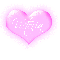 Victoria in a pink beating heart