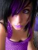 purple themed emo girl