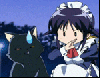 Anime Maid Hit's Cat