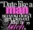 date like a man