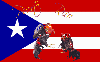  cock fight puerto rican flag