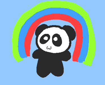 panda rainbow bg