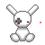 white sparkling bunny