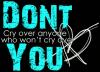 Don't Cry Over