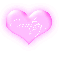 Courtney in a pink blinking heart