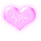 Kaily in a pink blinking heart 