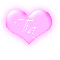 Tia in a pink blinking heart 